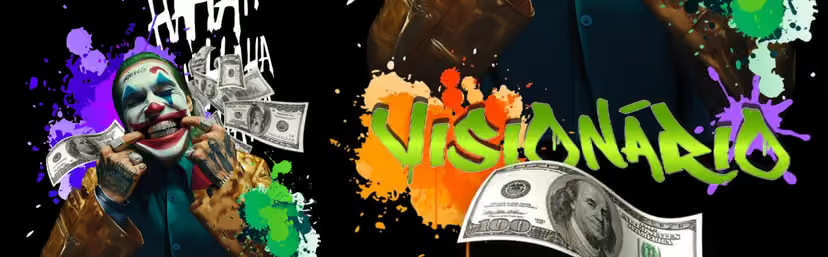 Arte Visionário com grafite colorido